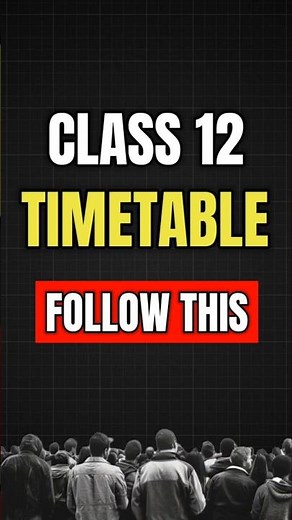 Toppers timetable for class 12 🔥| class 12 time table 2027 | #shorts #class12