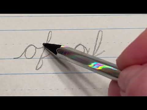 How to write "of" in cursive
