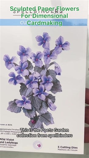 Sculpted paper flowers for Dimensional card making using the Poets garden collection from @Spellbinders Shop full detail on my YouTube video #cardmaking #spellbinders #neverstopmaking