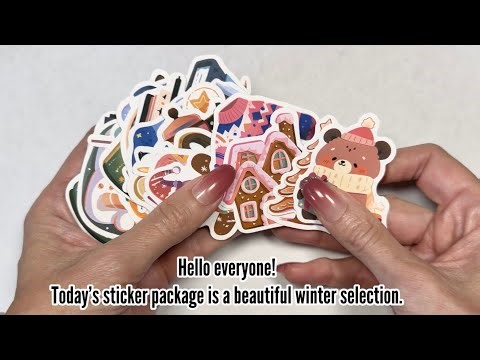Cozy Winter-Themed Stickers - Video 10 | Stationery | Satisfying Relaxing Video | Aesthetic ASMR