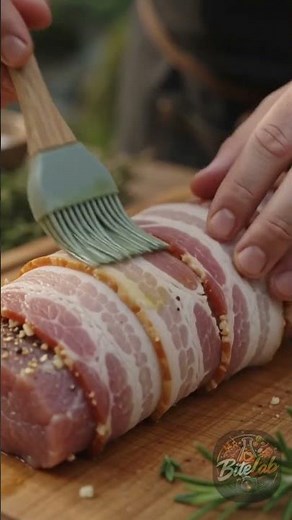 🥓 Bacon-Wrapped Pork Tenderloin | Smoky, Juicy & Perfectly Roasted! 🤤