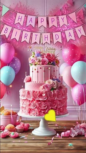 Happy Birthday Song Music Video #pinkcake 🥂✨🧁