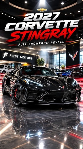 2027 Corvette Stingray REVEAL — Black Beast Takes Over First Motors #carreview #luxurycars #luxury