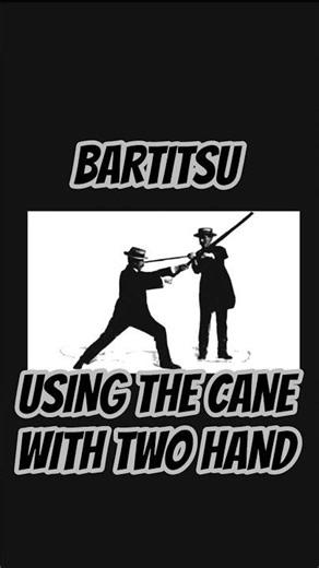 Two handed cane technique from Bartitsu against a club