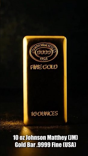 10 oz Johnson Matthey (JM) Gold Bar .9999 Fine (USA)