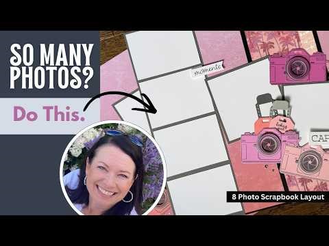Scrapbook Layout Idea: Easy 12x12 Design for 8 Photos (Free Sketch #21)