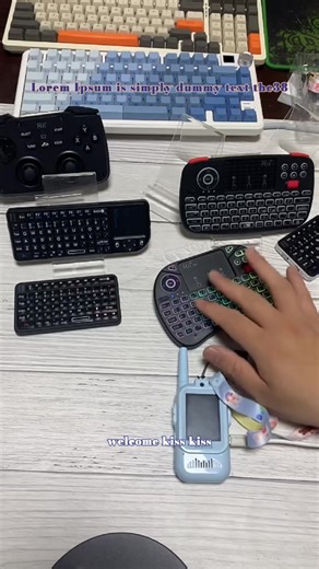 Rii i4 Mini Bluetooth Keyboard with Touchpad, Blacklit Portable Wireless Keyboard with 2.4G USB