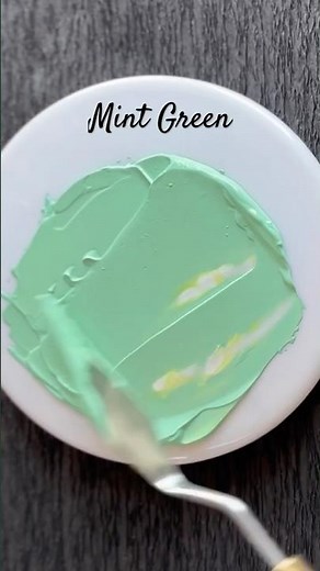 Color mixing - Mint green #colormixing#shorts #acrylicpaintingtechniques