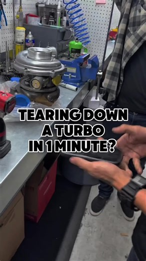 We asked Morgan if he could tear down a stock 6.0 turbo in 60 seconds. He said he could do it faster. This is the level of hands-on experience behind the turbos we build every day. Get a turbo from the best in the game at kcturbos.com. #kcturbos