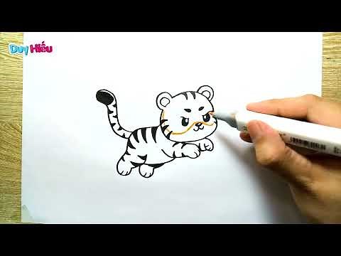 How to draw a simple tiger - The most beautiful tiger drawing tutorial
