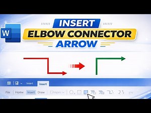 How to Insert Elbow Arrow Connector in Microsoft Word | Easy Diagram Tutorial