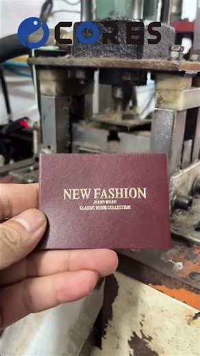 Automatic leather label making machine