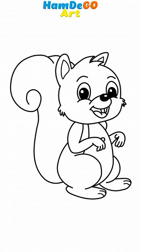 ⭐Que lindo!!⭐Tutorial para aprender a dibujar una hermosa ardilla paso a paso ✍ Easy and simple drawing ideas for beginners Step by Step drawing tutorials for kids 🥰 #drawing #draw #howtodraw #learntodraw #sketch #skechbook #coloringpage #cartoon #viral #squirrel #ardilla #cute #beautiful #cuteanimals #animals | Hamdego Art