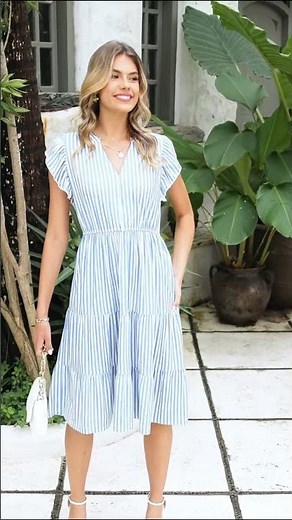 Classic Blue and White Striped Dress | Casual Summer Outfit