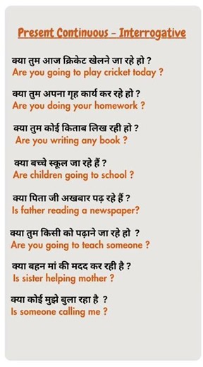 Present Indefinite Tense- Interrogative Sentences Practice। अभी से सीखना शुरू करदो। #shorts #english