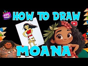 🎨 How to Draw Moana | Easy Drawing Tutorial for Kids || बच्चों के लिए मोआना का स्केच |