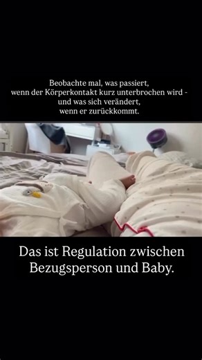Marie | Psychologin | Systemische Beraterin| Elternberatung on Instagram: "Was hier bei einem Baby passiert,passiert bei Kleinkindern jeden Tag. Nicht als „Drama“. Sondern als fehlende Regulation. Wenn dein Kind ausrastet, klammert, schreit oder nicht hört,ist das oft ein Nervensystem, das Halt sucht. Merke dir das:👉 Erst Nähe, dann Grenzen.👉 Erst Regulation, dann Erklärung.👉 Dein Zustand wirkt mehr als deine Worte. Beim nächsten Gefühlssturmsprich langsamer, atme tiefer, bleib da.Nicht lösen