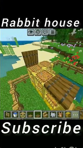 rabbit house built in Minecraft #gaming #games