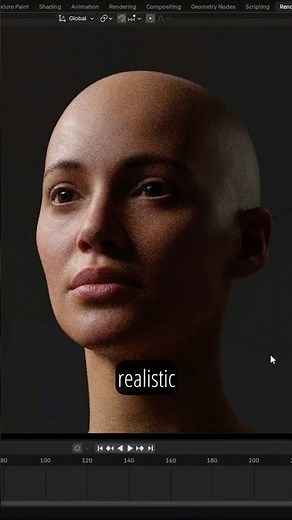 Free Female HD Head Scan | 3DScanStore #blender #animation #realistic