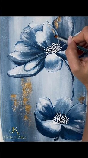 Flower painting tutorial. #painting #art #artshorts #acrylicpainting #flowerpainting #oilpainting