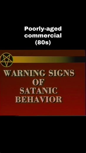 A TV commercial from the 1980s that have not aged well (The Satanic Panic was nothing more than unfounded fear mongering) #vintage #80s