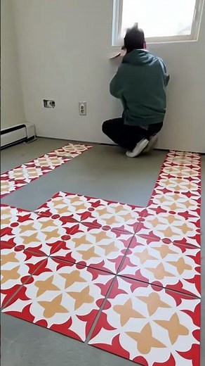 Easiest DIY? Vinyl peel and stick tile installation.