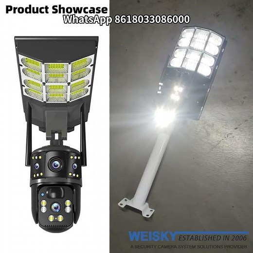 The Ultimate Solution LED Outdoor Lighting Solar Street Light with Integrated Solar Camera