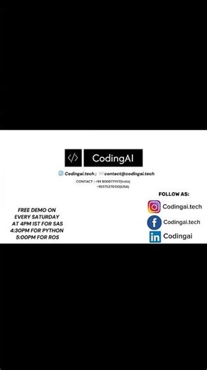 Join our free demo!! #Shorts#python#sas#ros#dataanalysis#programmingforbeginners #CodingAI#democlass