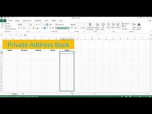 #How to create a Private Address book