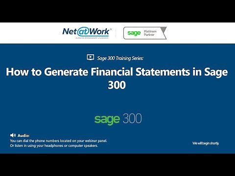 Sage 300 Training Demo: How to Generate Financial Statements in Sage 300