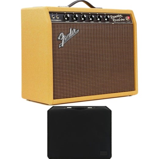 Fender '65 Princeton Reverb 12-watt 1 x 12-inch Tube Combo Amp with Deluxe Padded Cover - Lacquered Tweed/Oxblood Grille, Sweetwater Exclusive Mod Shop