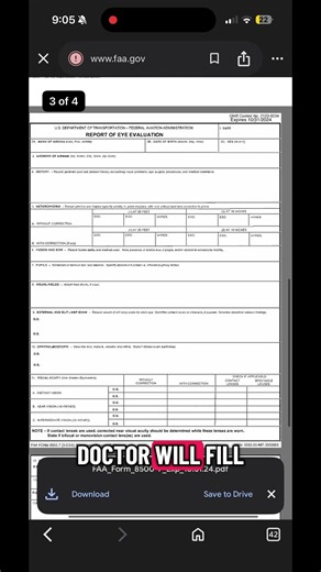 If You Have Glasses You Dont Ever Need To Do The Vision Part Of Your Medical Exam Again 👓✈️ As Long As You Fill Out The 8500-7 Form On The FAA Website ✅ #pilot #aviation #flying #fyp #foryoupage