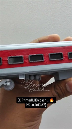 LHB Coach Rajdhani express 🔥 HO scale #hoscale #lhb #layrixlab #modelrailroad #indianrailways