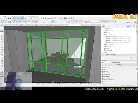 archicad curtain wall glass wall