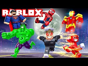 Playing the ULTIMATE SUPER HERO games in ROBLOX