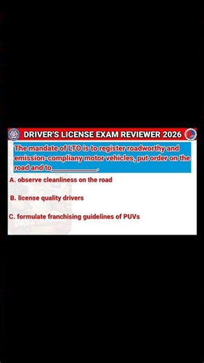 Drivers License Exam Reviewer 2026 LTO Carwahe Reviewer Part 115
