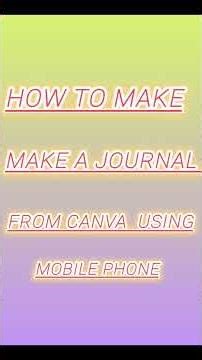 How to make a journal from canva using a mobile phone #Amazonkdp # Etsy #kdp #amazonkdptips