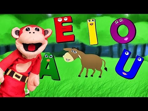 Aprende Las Vocales con El Mono Sílabo. A E I O U. Canciones infantiles
