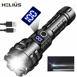[Hot Item] 30W White Laser 1500m Long Distance Flashlight Type-C Rechargeable Telescopic Zoom Power Display LED Torch