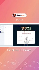 Live 1:1 Classes at PlanetSpark Learning can be fun! PlanetSpark assures an engaging and immersive experience for kids through online learning from the top 1% instructors and industry experts. Here’s a glimpse of a Live 1:1 class on plot and conflict in a story. Ms. Vandana and our Star Kid Saurish discuss about the various events of a story. #learning #liveclass #PlanetSpark #publicspeaking #kids | PlanetSpark - The Public Speaking Expert