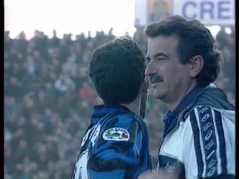 Inzaghi e Foglio omaggiano Chicco Pisani in Atalanta - Vicenza (Serie A 96 97 commento Tele+)