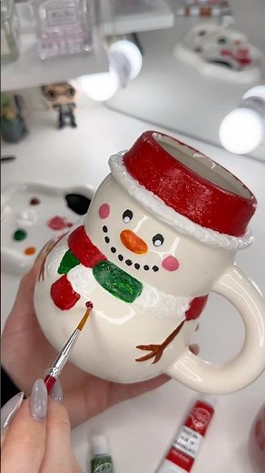 DIY Snowman Candle☃️✨#diy #snowman #christmas #candle #christmasdecor #christmasdiy
