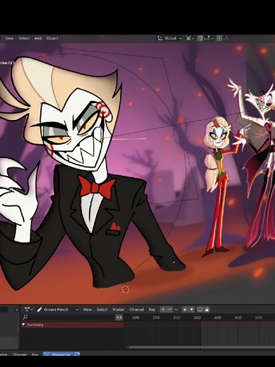 Blender Animation Process for Hazbin Hotel