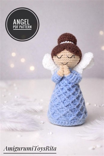 Crochet Angel Pattern PDF, Amigurumi Angel Tutorial, Christmas Angel Pattern, Prayer Angel Crochet, Digital Download - Etsy