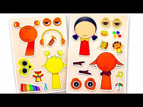 Satisfying DIY Sprunki Stickers! 👾 Creating Orange and his friends ! #sprunki