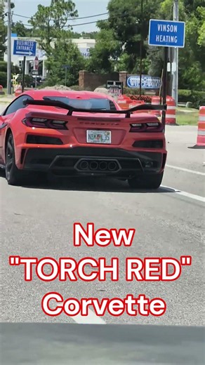 New "TORCH RED" Corvette heading down the highway! #short #corvette
