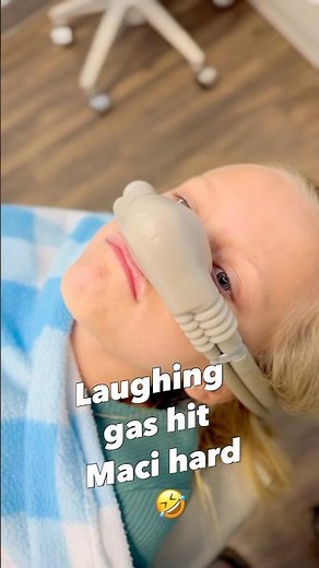 Kids reaction to dentist laughing gas is hilarious