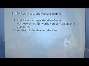 Deutsch Live Unterricht A2 Relativsatz und Partizipialattribut 3