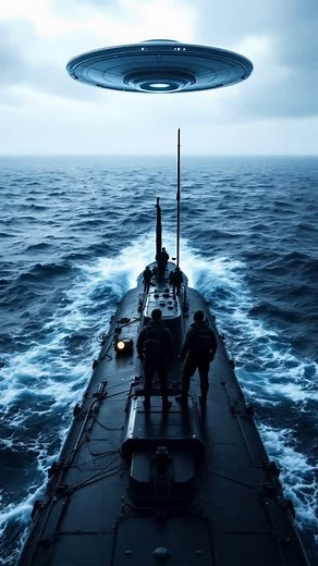 A massive UFO hovers over a military submarine… then suddenly dives into the ocean. What just happened? #UFOs #uaps #ufo #aliens #alien #uap #navy #submarine | Ufonomenon