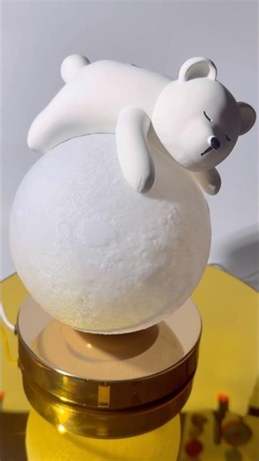 Teddy Moon Lamp | Desk Lamp 🎀🌸 #shorts